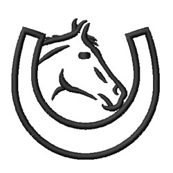 Horse and Horseshoe Machine Embroidery Design