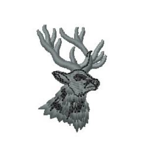 Picture of Stag Head Machine Embroidery Design