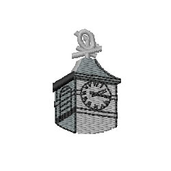 Clock Tower Machine Embroidery Design