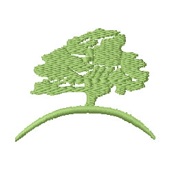 Tree on a Hill Machine Embroidery Design