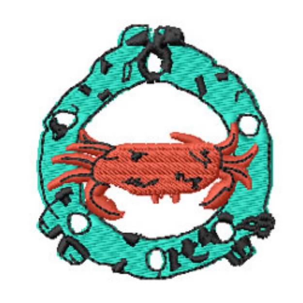 Picture of Crab Motif Machine Embroidery Design