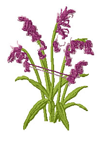 Purple Wildflowers Machine Embroidery Design