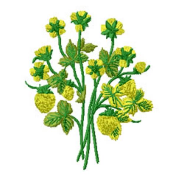 Picture of Yellow Wildflowers Machine Embroidery Design