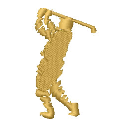 Golfer Machine Embroidery Design