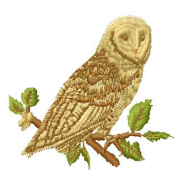 Picture of Barn Owl Machine Embroidery Design