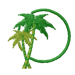 Palm Trees Machine Embroidery Design