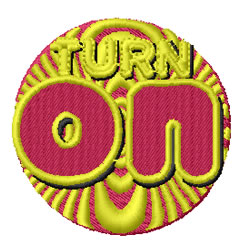 Turn On Machine Embroidery Design