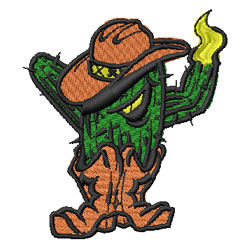 Cowboy Cactus Machine Embroidery Design