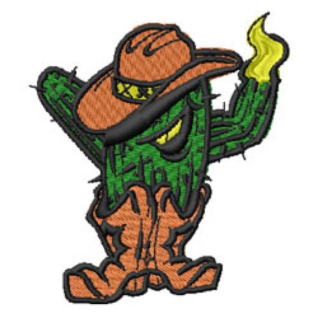 Picture of Cowboy Cactus Machine Embroidery Design