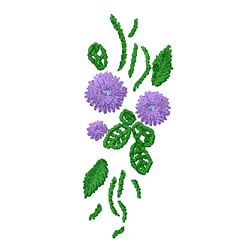 Purple Blooms Machine Embroidery Design