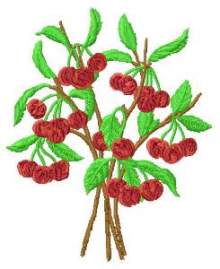 Picture of Wild Cherries Machine Embroidery Design