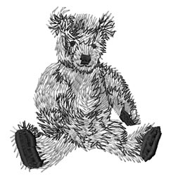 Sitting Teddy Bear Machine Embroidery Design