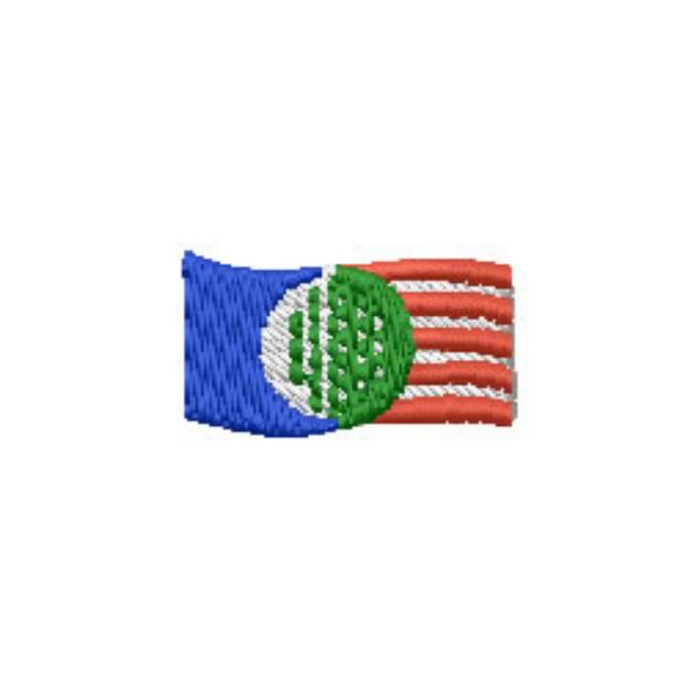 Picture of US Golf Flag Machine Embroidery Design