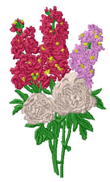 Picture of Floral Bouquet Machine Embroidery Design