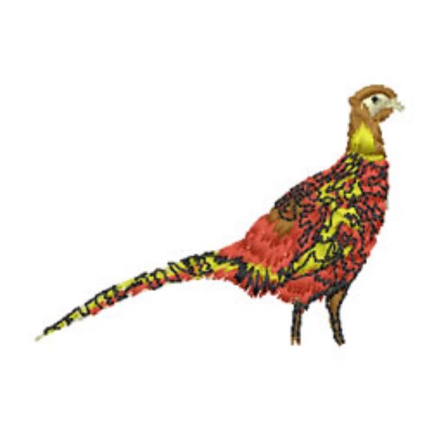 Picture of Rooster Pheasant Machine Embroidery Design