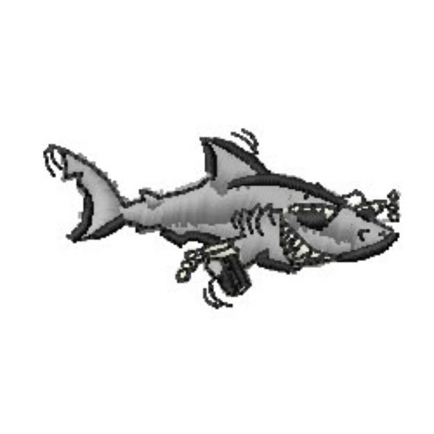 Picture of Cool Shark Machine Embroidery Design