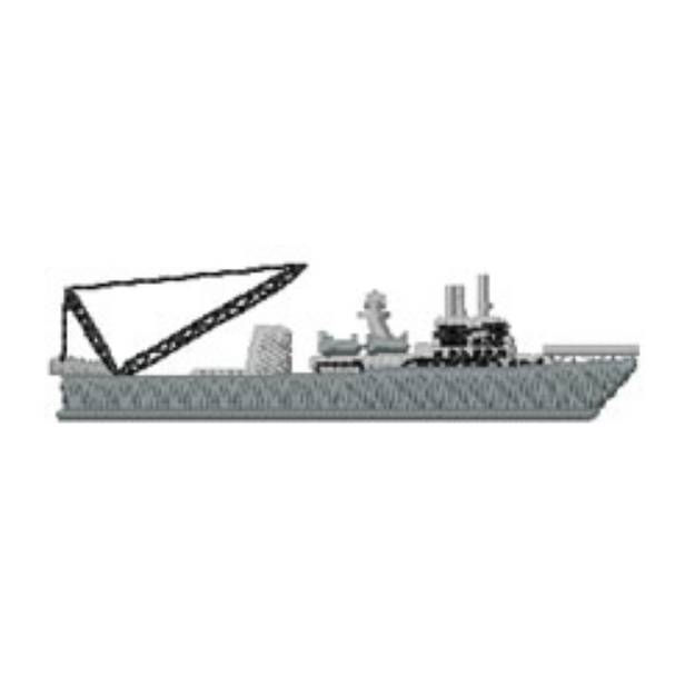 Picture of Naval Crane Ship Machine Embroidery Design