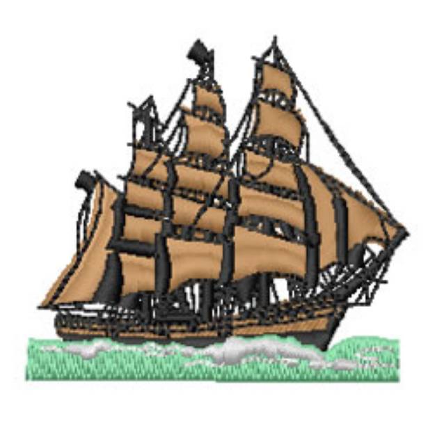 Picture of CLIPPER SHIP Machine Embroidery Design