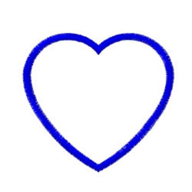 Picture of HEART OUTLINE Machine Embroidery Design