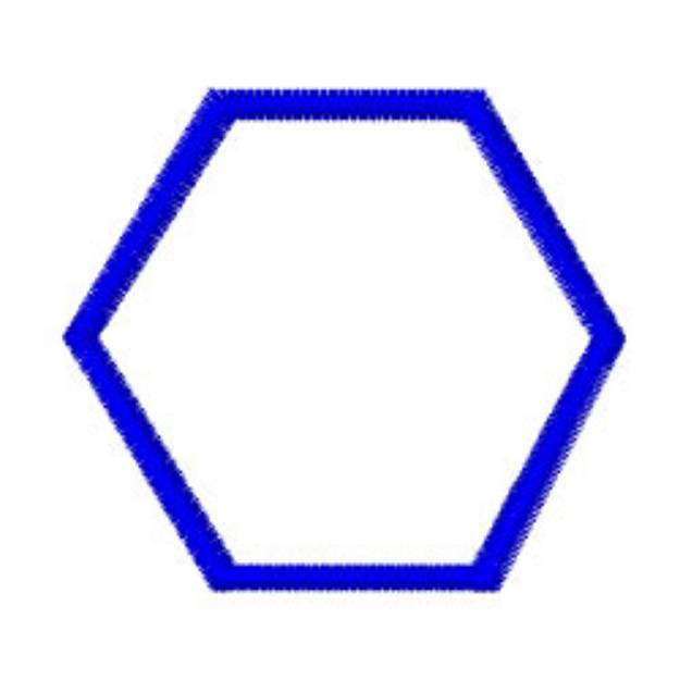 Picture of HEXAGON OUTLINE Machine Embroidery Design