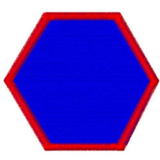 Picture of FILLED HEXAGON Machine Embroidery Design