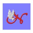 Picture of Dove Letter N Machine Embroidery Design