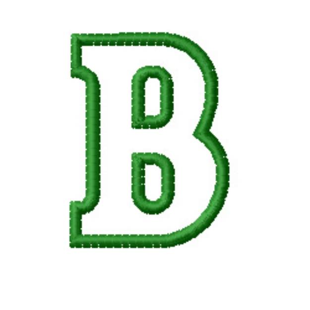 Picture of Kids Block Letter B Machine Embroidery Design