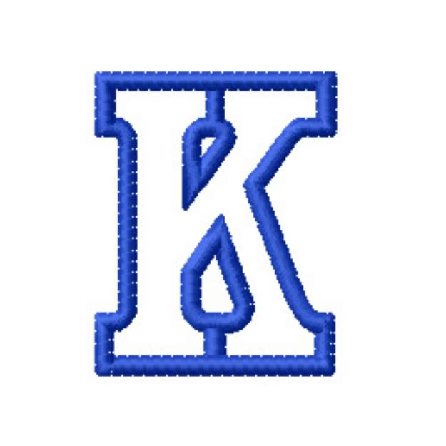 Picture of Kids Block Letter K Machine Embroidery Design