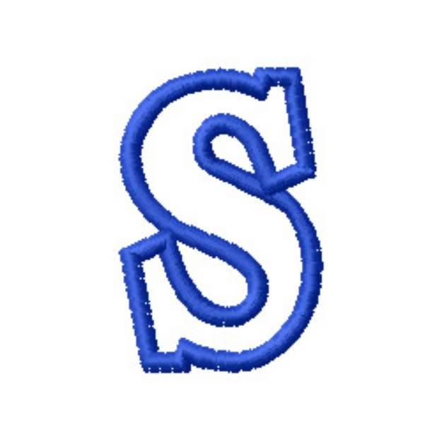 Picture of Kids Block Letter S Machine Embroidery Design