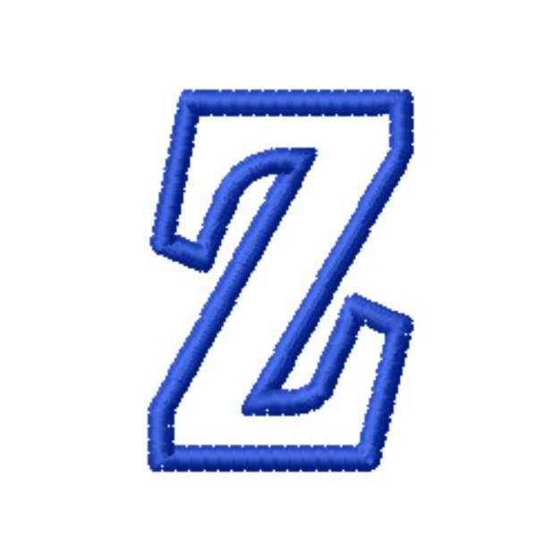 Picture of Kids Block Letter Z Machine Embroidery Design
