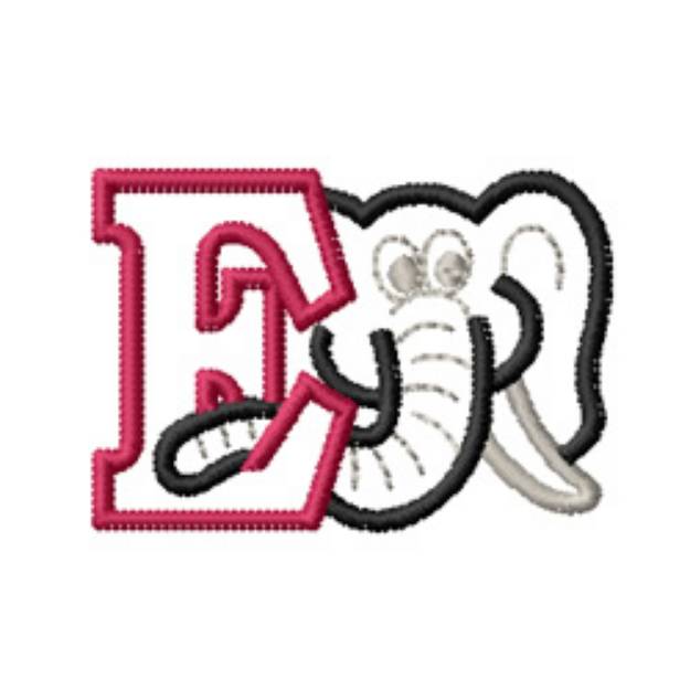 Picture of Kids Letter E Machine Embroidery Design
