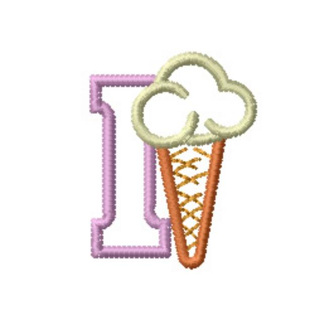 Picture of Kids Letter I Machine Embroidery Design