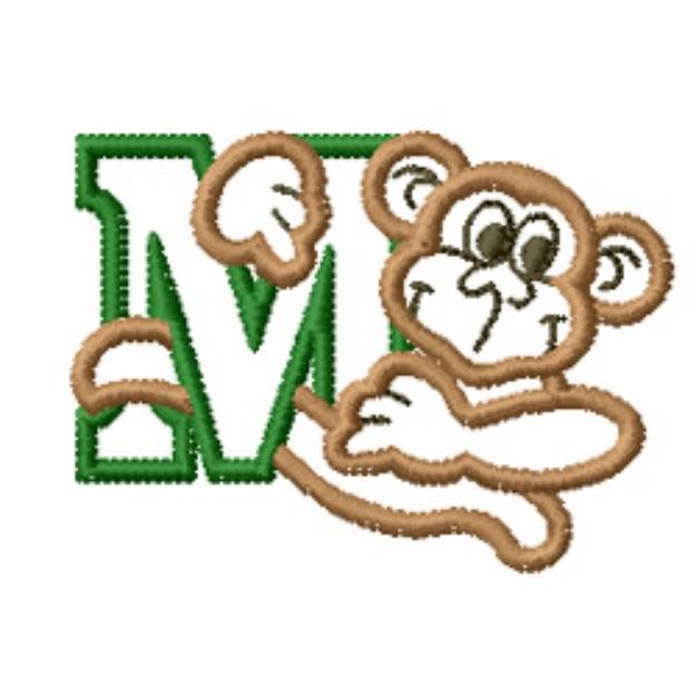 Picture of Kids Letter M Machine Embroidery Design