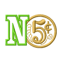 Kids Letter N Machine Embroidery Design