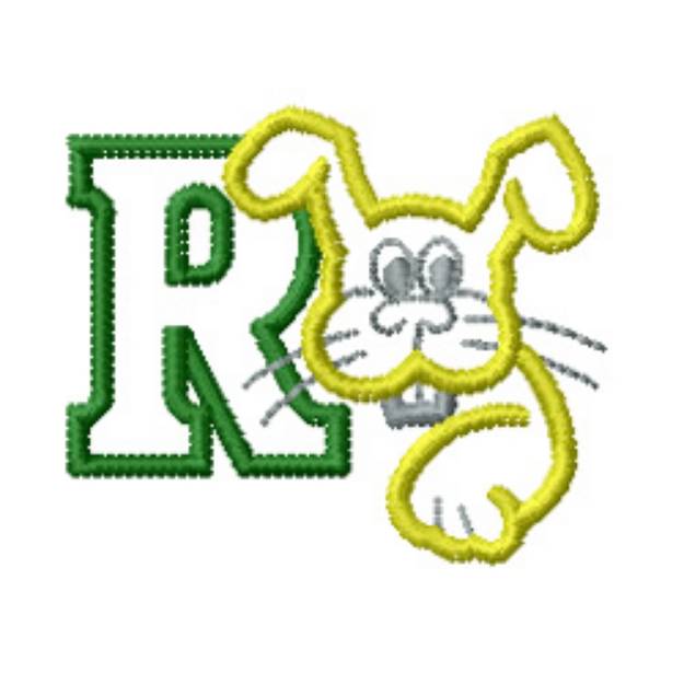 Picture of Kids Letter R Machine Embroidery Design