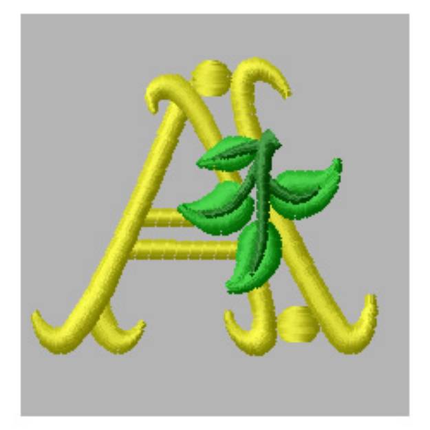 Picture of Victorian Letter A Machine Embroidery Design