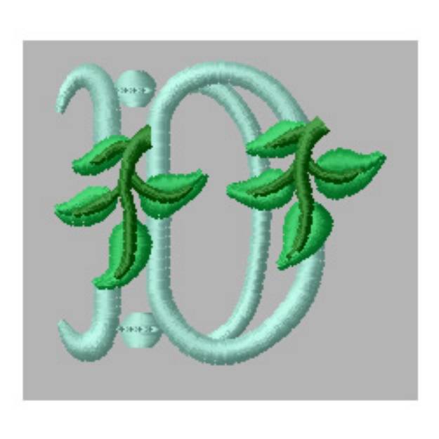 Picture of Victorian Letter D Machine Embroidery Design