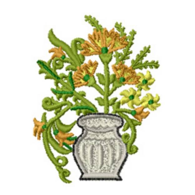 Picture of Flower Arrangement Machine Embroidery Design