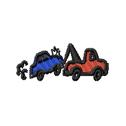 Tow Truck Machine Embroidery Design