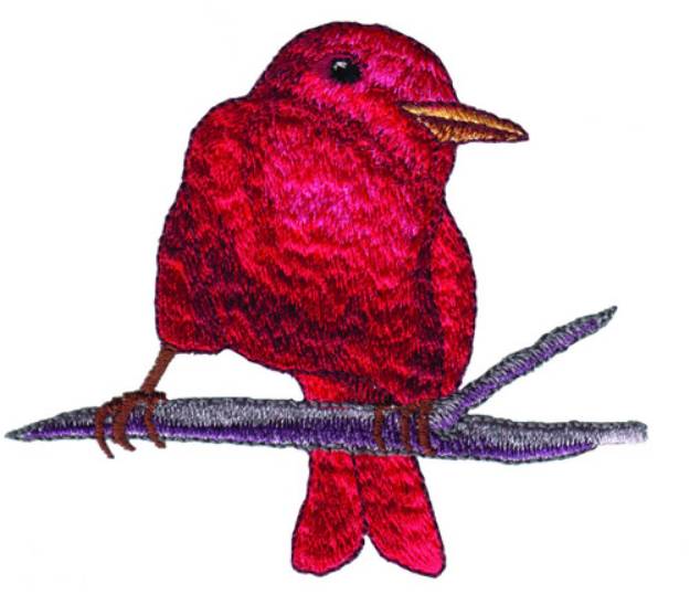 Picture of Red Bird Machine Embroidery Design