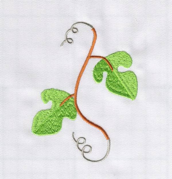 Picture of Leaf Vine Machine Embroidery Design