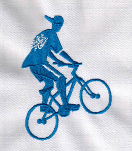 Picture of Boy Biking Machine Embroidery Design