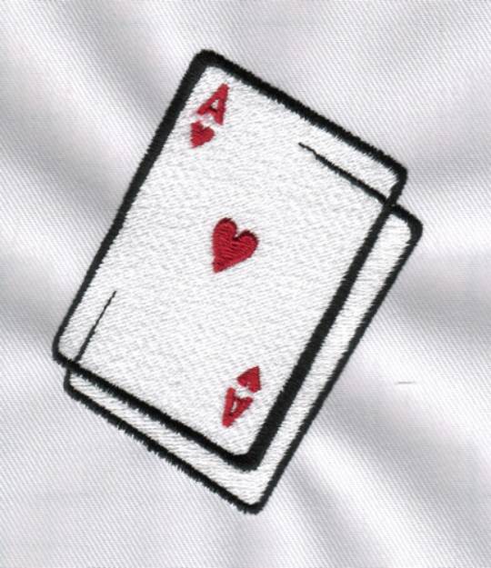 Picture of Ace Of Hearts Machine Embroidery Design