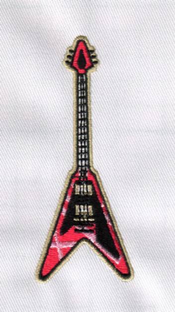 Picture of Rock N Roll Guitar Machine Embroidery Design