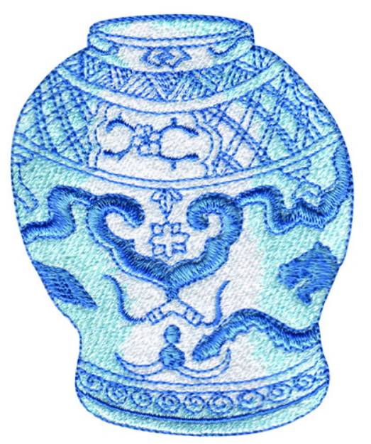 Picture of Oriental Pot Machine Embroidery Design