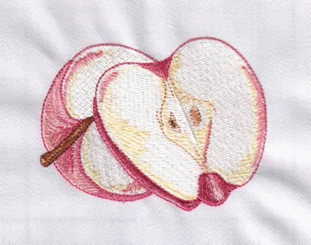 Picture of Cut Apples Machine Embroidery Design