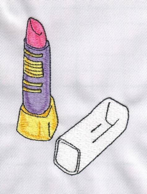 Picture of Lipstick Machine Embroidery Design