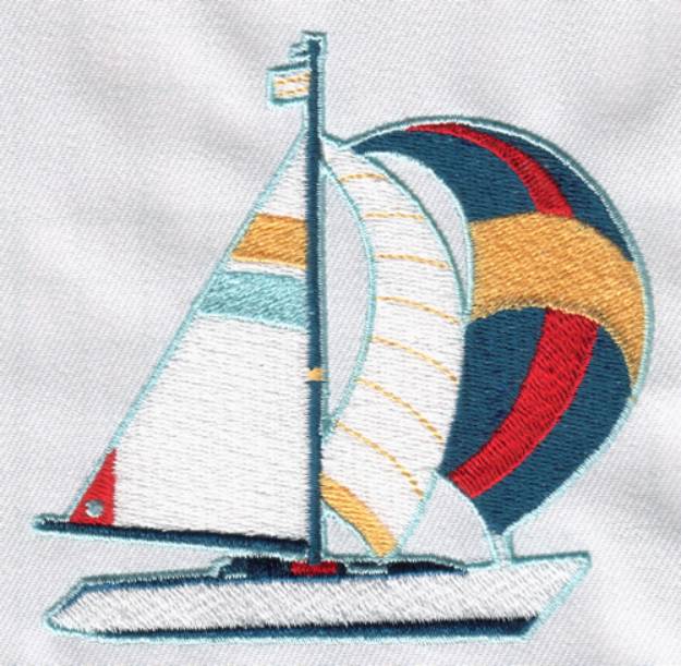 Picture of Sailing Boat Machine Embroidery Design