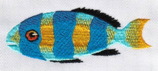 Picture of Striped Fish Machine Embroidery Design