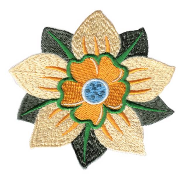 Picture of Single Flower Machine Embroidery Design